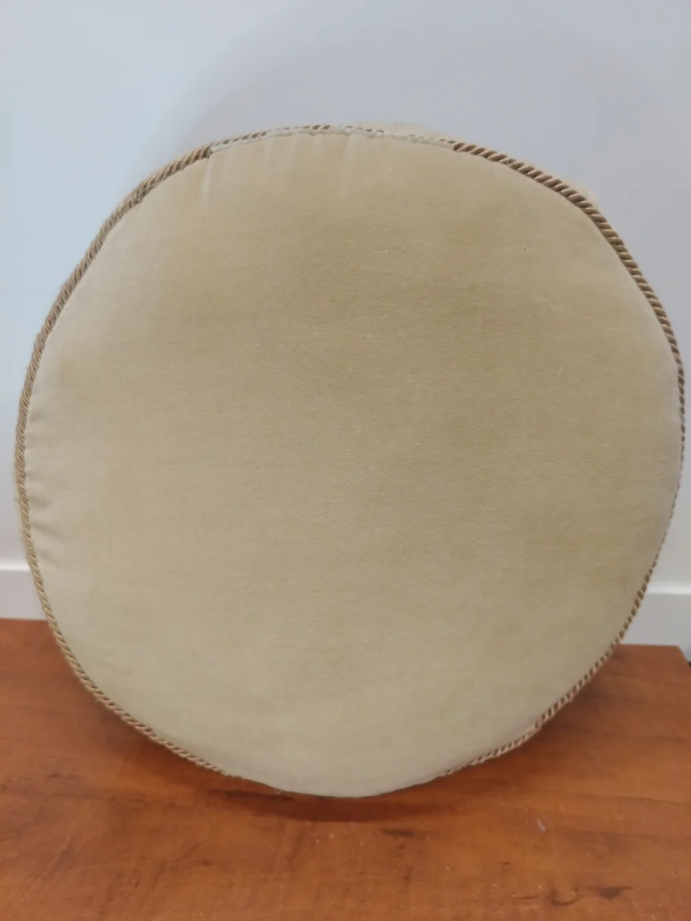 Vintage Round Needlepoint Accent Pillow 15